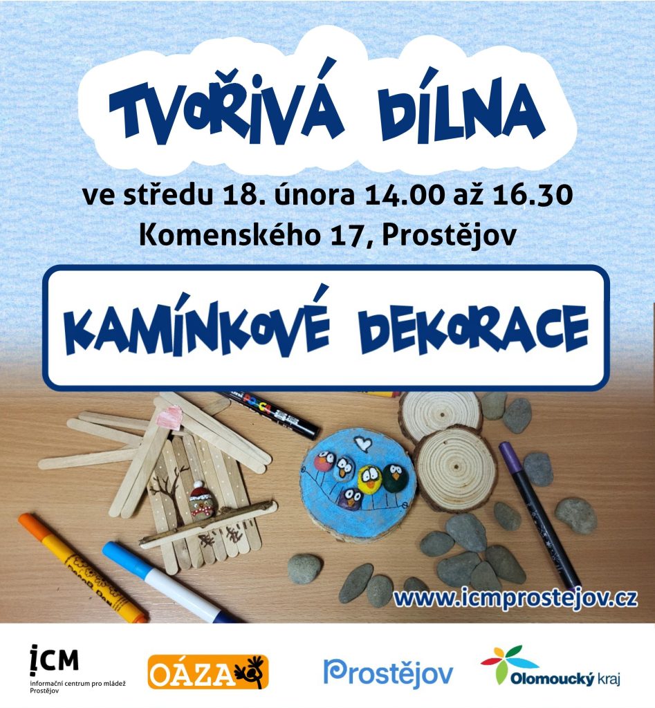 Plakát - Tvořivá dílna - kamínkové obrázky